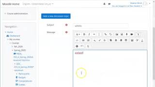 Student Moodle Guide Using Forums
