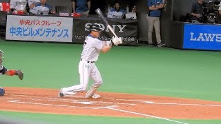 ＜2017.7.6西武戦2回裏1アウト2塁＞石井一成ライトフライ⇒大野奨太レフトへ先制タイムリーヒットを放つ！