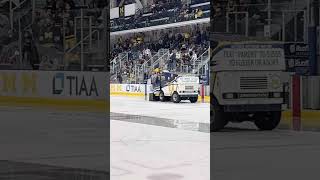 University of Michigan Hockey fans tell 9yr olds to strip on Zamboni ride…they do. -Music by Ma$e