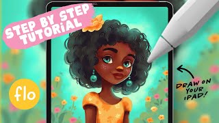 You Can Draw This Girl Character in PROCREATE - Step by Step Procreate Tutorial