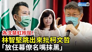 為沈慧虹抱屈！林智堅跳出來批柯文哲　「放任幕僚名嘴抹黑」 @ChinaTimes