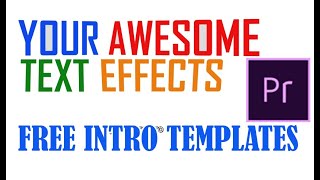 Adobe Premiere pro free Intro templates