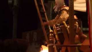 川越祭り２０１４　１９日　夜の仲町交差点　新富町二丁目（鏡獅子）山車　2014.10.19 Kawagoe Festival