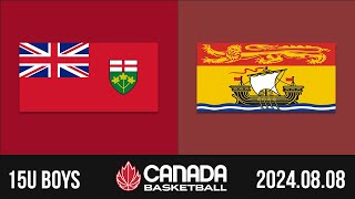 2024 Canada Basketball Nationals 🏀 15U BOYS: Ontario v New Brunswick [Aug 8, 2024]