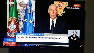Presidente da Republica de Portugal decreta estado de emergências. Pronunciamento  completo.