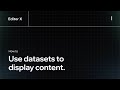 How to use datasets to display content | Editor X