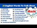 Rainy vocabulary | Talking about rain | English Speaking Practice