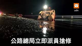 台東南迴時雨量破百 土石流沖台9線 連夜搶通