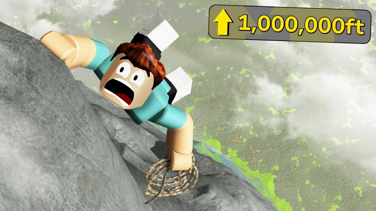 I Climbed Up A 1,000,000 Foot Cliff AND IT WAS TERRIFYING.. (Roblox ...