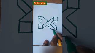 how to draw this 3d pattern #3dillusiondrawing #drawingstyles #drawing #3dtrick #drawingtechniques