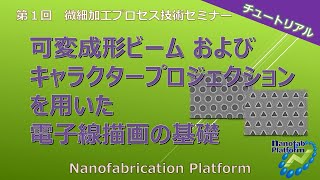 「可変成形ビームおよびキャラクタープロジェクションを用いた電子線描画の基礎」