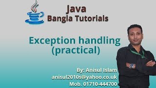 Java Bangla Tutorials 141 : Exception handling (practical)