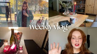 weekly vlog | living alone, halloween, rearranging my bookshelf