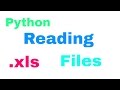 How to read .xls (Excel) files with Python - Tutorial