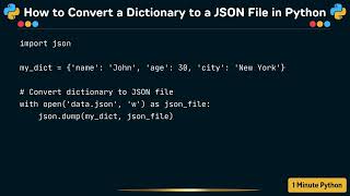 How to Convert a Dictionary to a JSON File in Python