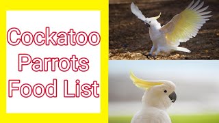 Cockatoo Parrot Food List Complete Video Must Watch