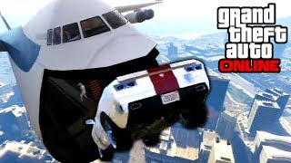 GTA 5: Online - Sick Cargo Plane Stunts & BUSTED!