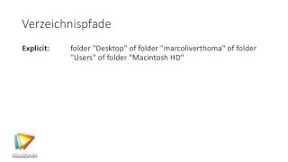 AppleScript – Crashkurs Tutorial: Pfade in AppleScript verwenden |video2brain.com