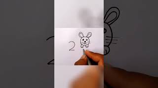 200 থেকে খরগোশ আঁকা |   How To Draw A Rabbit From 200