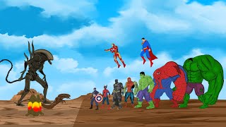Superheroes VS Evolution of Aliens [2022] | SUPER HEROES MOVIE ANIMATION