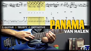 Panama | Guitar Cover Tab | Guitar Solo Lesson | Backing Track with Vocals 🎸 VAN HALEN