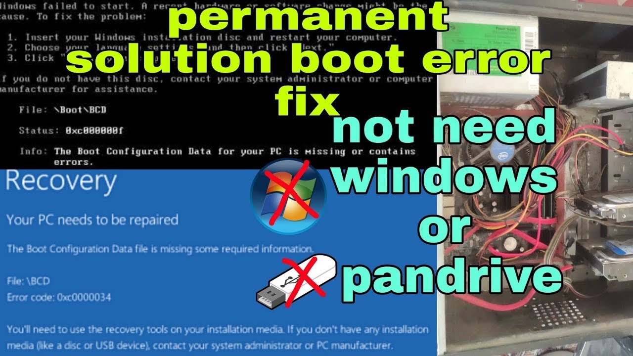 How To Fix Permanent The Boot Configuration Data File Is Missing ...