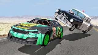 Crazy Police Chases #150 - BeamNG Drive Car Crashes | CrashBoomPunk