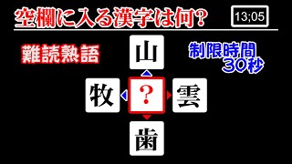 【脳トレ・穴埋めクイズ】空欄に入る漢字は何？＜Part23＞