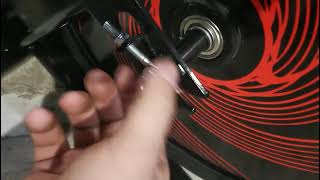 how to adjust the flywheel (magnetic bike)