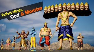 Hindu Gods and Monster Size comparison | Hindu god size on Earth