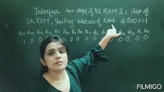 memory interfacing example 2 | interface the 8085 with ram and rom | microprocessor 8085