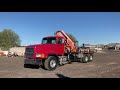 2001 Mack CL713, Atlas Knuckle Boom Crane