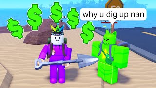 digging junk to sell for big CASH on Roblox