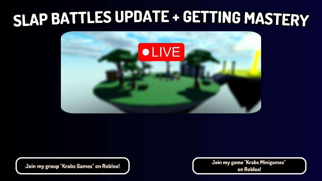 Live Slap Battles Update Getting Mastery Youtube