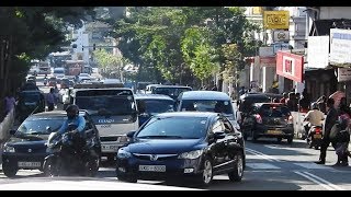 Road Traffic Near Kandy Lake, Sri Lanka