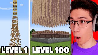 Testing Satisfying Minecraft Builds From Level 1 to Level 100