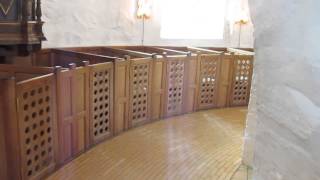 inside the Østerlars Church at Bornholm, Denmark