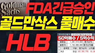 HLB 에이치엘비 🚨50억 매수인증! 골드만삭스 미친듯이 쓸어담는구나! 100만원 가즈아! #HLB주가 #HLB주가전망 #에이치엘비주가 #에이치엘비주가전망