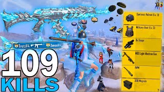 109 KILLS!😍 NEW BEST LOOT GAMEPLAY with FULL GLACIER SET🔥SAMSUNG,A7,A8,J4,J5,J6,J7,J2,J3,XS,A3,A4,A5