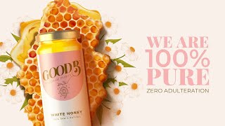 100% Raw and Pure Honey is made by bees and packed by GOODB | NMR Certified