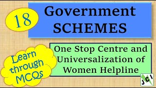 18 One Stop Centre Women Helpline - Govt Schemes || MCQs