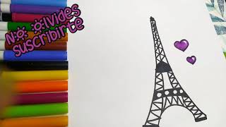 como dibujar la torre Eiffel - how to draw the Eiffel tower