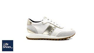 Geox D Tabelya A White/Off White Γυναικεία Ανατομικά Sneakers Κρεμ/Μπεζ (D02AQA 08522 C1352)