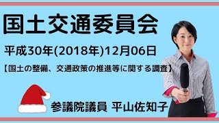 20181206 参議院平山佐知子：国土交通委員会「国土の整備、交通政策の推進等に関する調査」