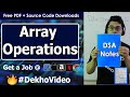 Operations on Arrays in Data Structures: Traversal, Insertion, Deletion and Searching