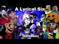 FNF Mashup - A Lyrical Six | Lyric Song Mega Mix