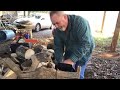 oregon battery powered chain saw demonstration