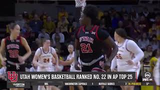 Utah Women's Basketball Ranked No  22 In Latest AP Top 25 Poll