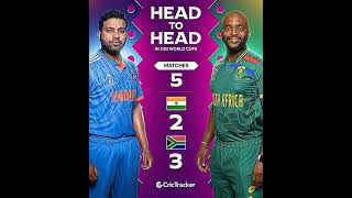 SOUTH AFRICA VS INDIA HEAD TO HEAD MATCHES #savsind #worldcup #cricketshort