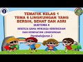 Kelas 1 Tematik : Tema 6 Subtema 4 Pembelajaran 2 (LINGKUNGAN YANG BERSIH, SEHAT DAN ASRI)